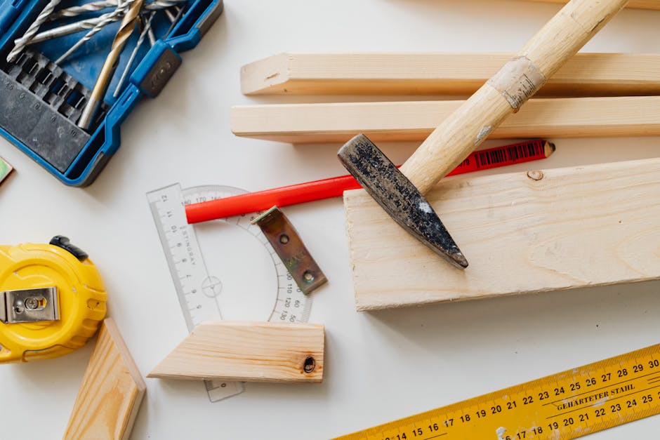 Modern contractor tools and equipment for professional home renovation work
